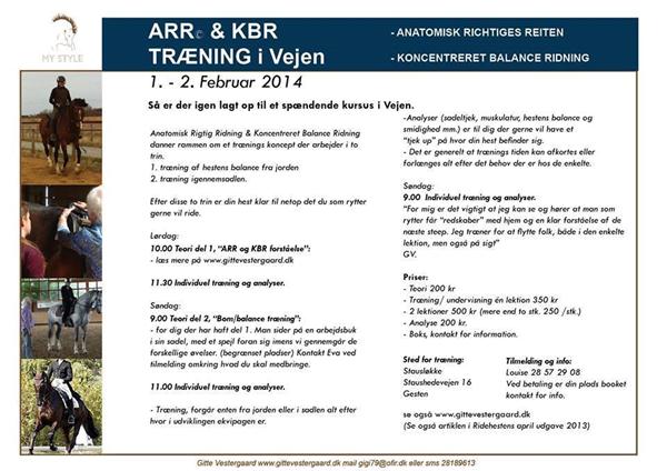 Kursus v. Dansk træner indenfor ARR/KBR