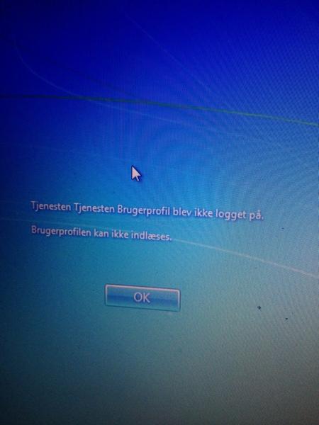 Min computer vil ikke logge ind