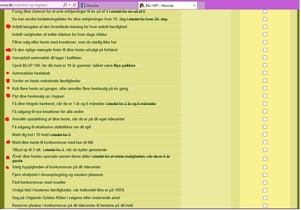 VIP valg af Frynsegoder