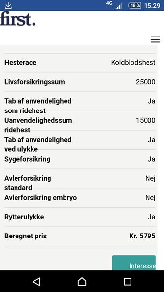erfaringer med FIRST hesteforsikring 
