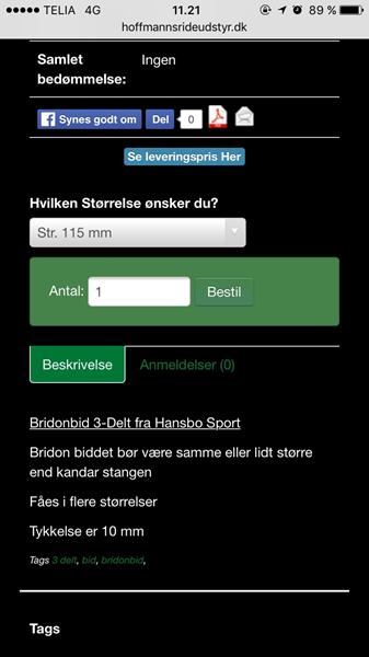 Bridon og kandar bid