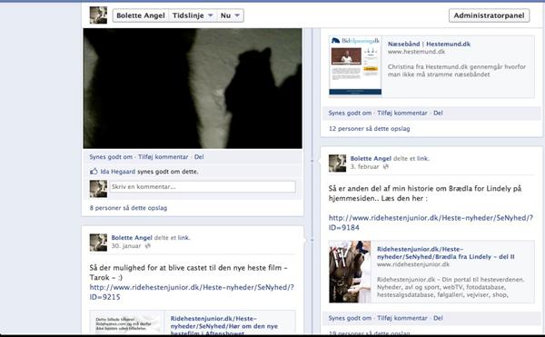 Bolette Angel - side på Facebook