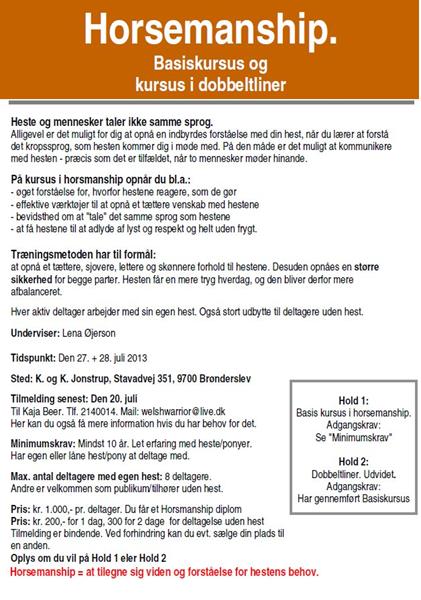 Horsemanship for Koldblodsheste