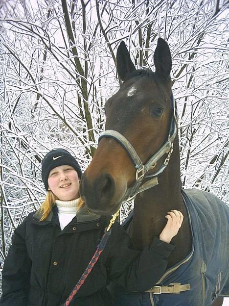 Trakehner MY FAIR TANGO - Mig og Tango en dejlig vinterdag... Søndag d. 13 februar 2005.... Stadig 5 år... Han er bliver jo først 6 d. 4 Juni 2005... billede 3