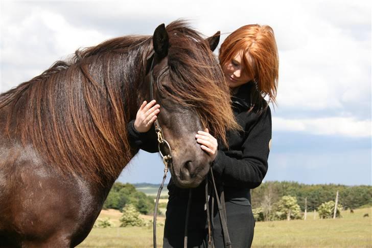 Islænder Kjarkur f. Kattinge - Kjarkur og Jeg på folden (;     CS foto billede 10