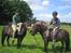 Welsh Pony (sec B) Kastania - Nanna og jeg når vi har det sjovest.. xD - Her flot opstillet i damesadel d: <3 Sommeren 2009