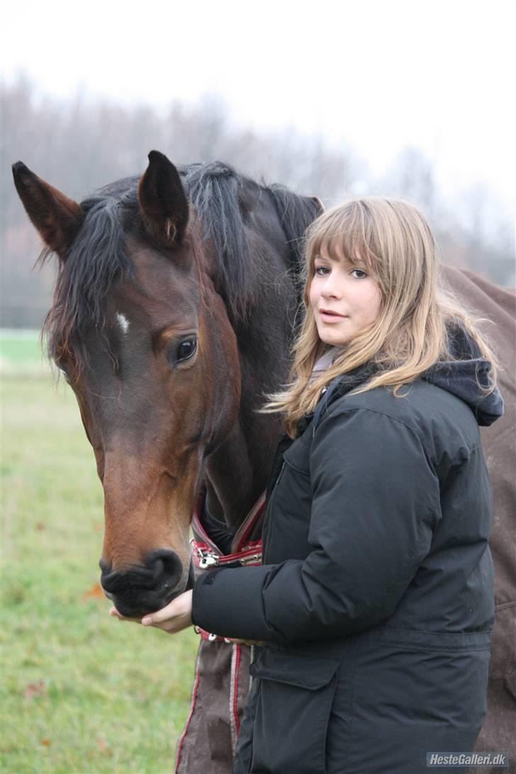 Dansk Varmblod Magic Charity *R.I.P* - Dejlige Charity og grimme mig i min over tykke jakke xD Ca. en uge før hun blev aflivet :´( Foto: Crillo billede 20