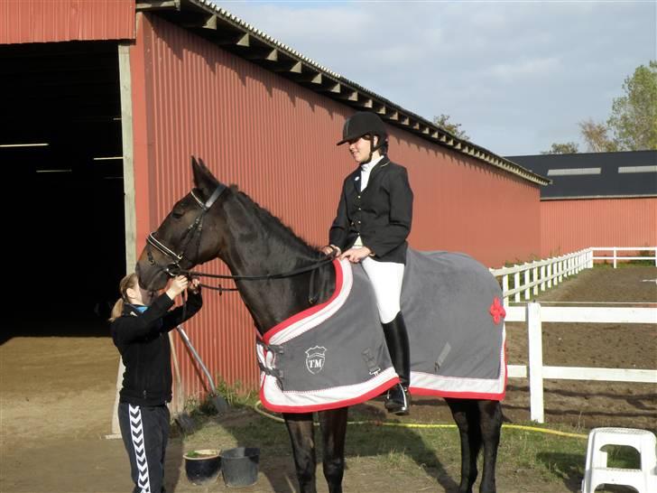 Oldenborg Pirana<3 (Solgt) - Dressur stævne d. 25/10-09 på VRCL :) Red vores første LB2 til 61,48% :) Er hesten for høj matilde? hehe  billede 16