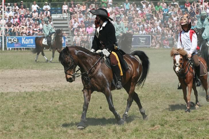 DSP Tiger R.I.P. - Tiger og jeg som Barbossa i pirates of the carribean showet, Roskilde Dyrskue 2007 billede 15