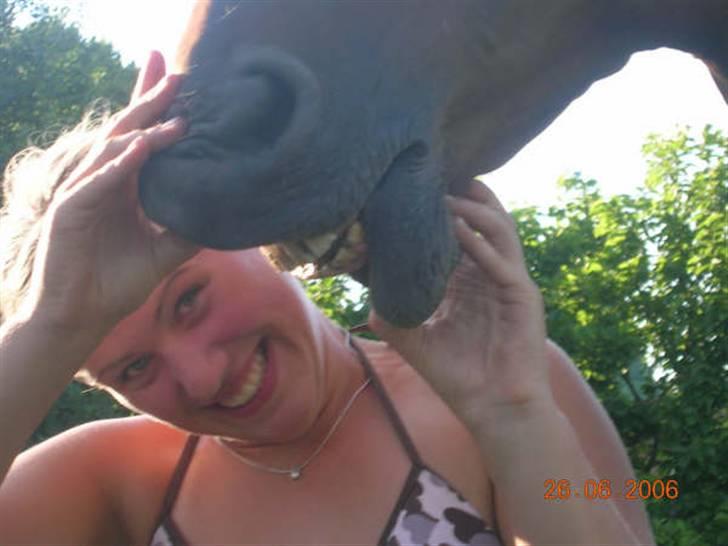 Dansk Varmblod Gry - min part! - Grys smukke tænder sammen med hende ejer, Julie :) billede 8