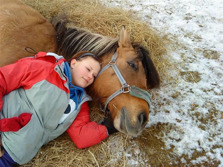 Anden særlig race Lukas ;D<3 - ja han var blevet lidt træt så vi hygger lidt på marken :D billede 4