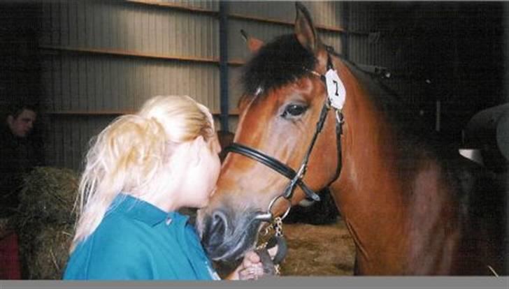 DSP Skovlundegårds Mathilde - Mathilde til kåring.. Der bliver lige kysset igennem. En pige og hendes pony! billede 12