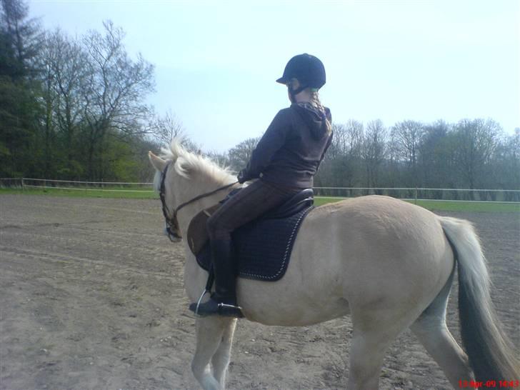 Fjordhest Sally - Solgt - Mig og Karina i skridt. Foto: Min far :D billede 5