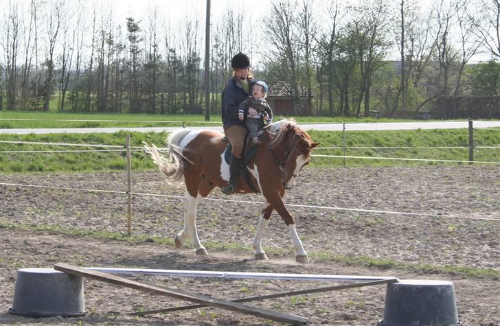 Pinto Pegasus   afdød :( - Mig på Pegasus, sammen med min søn (2 år på billidet) billede 5