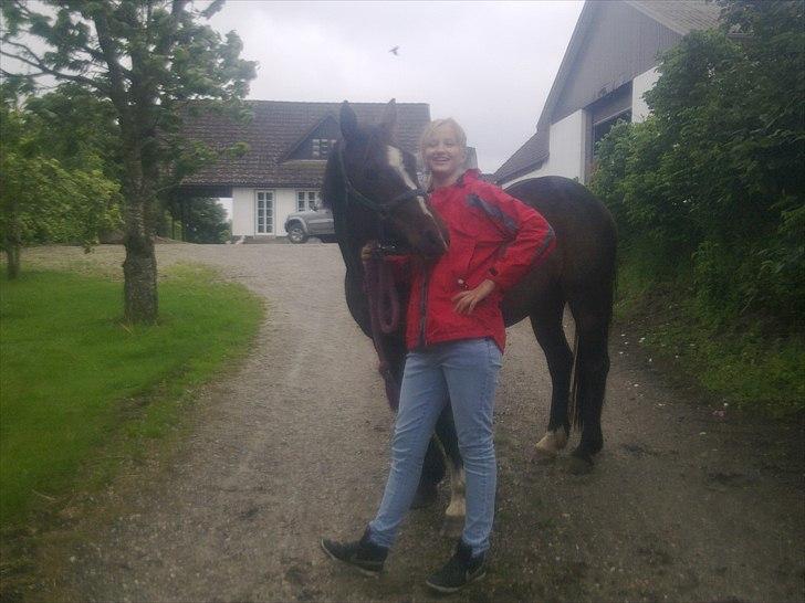 Hollandsk Sportspony Locoloco - Stolt af den nye pony er hun da, også selv om hun ikke rigtig rider ;-)) billede 14