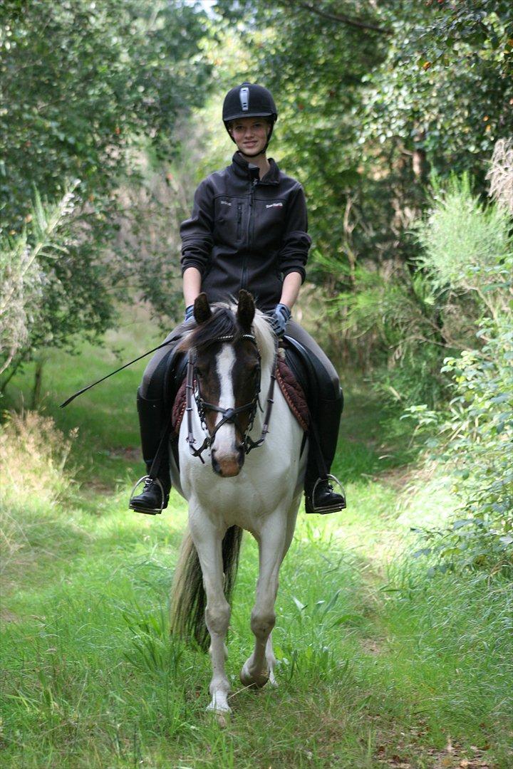 Pinto Duchess R.I.P. - Duchess og jeg på vej op på cross banen<3<3 Dato: 20-08-11 Foto: Maja
 billede 8