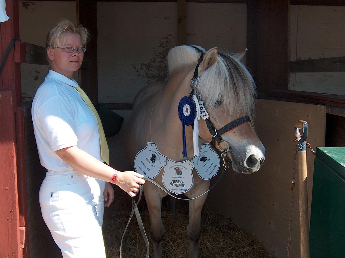 Fjordhest Rie Vårby - Rie med alle sine præmie skilte billede 6
