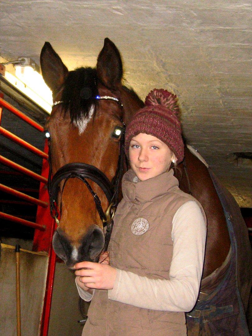 Dansk Varmblod Nicole - Nicole og jeg med hendes nye julegave :o) billede 3