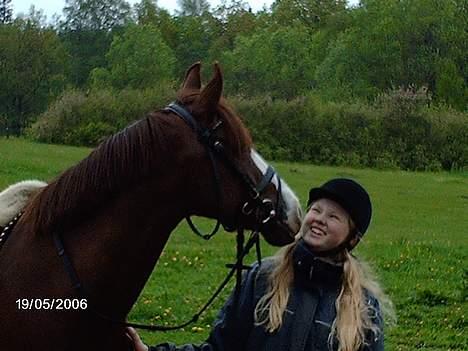 DSP another babe - pony og jeg efter en ridetur i kulden i vinters ;) billede 2