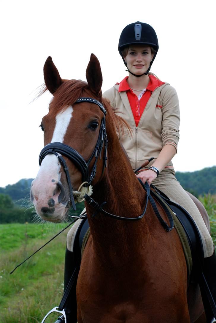 Dansk Varmblod Tjørnely's Cometessa <3 - Den smukke hest og mig. <3 Taget af Tine Clausen d. 20/9-2008, tusind tak Tine. <3  billede 4