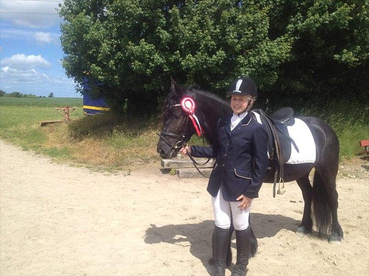 Fell pony Bakkely's Bella *Prinsessen* SOLGT:'( - Bella og jeg efter præmieoverrækkelsen, det blev til en 1. plads i en LD1 til 68% <3 billede 3