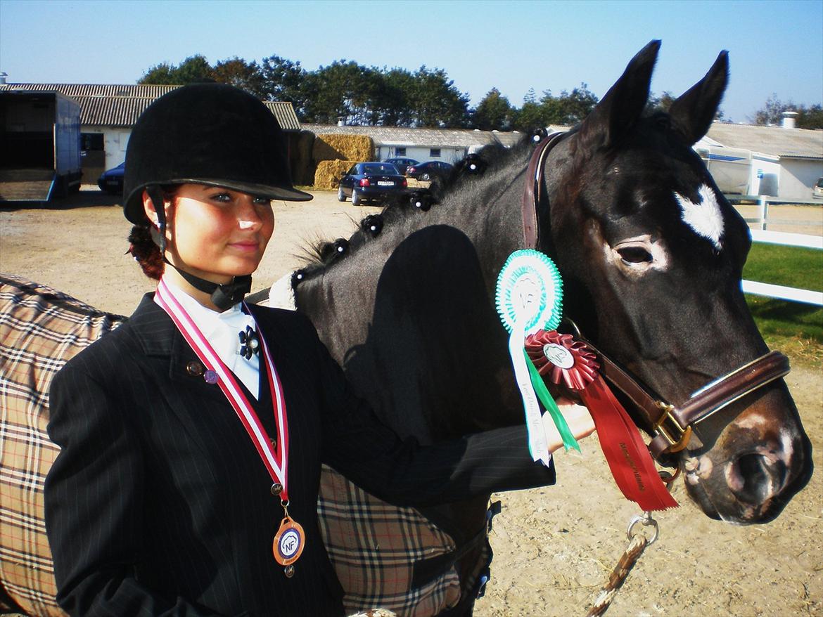 New Forest Løgtholt's Orlando - Orlando og jeg blev nr. 2 i vest dansk mesterskab indenfor New Forest foreningen i oktober 2011. 
Dette billed er taget klassen før, VDM klassen, hvor vi kom afsted med bronze.  billede 1