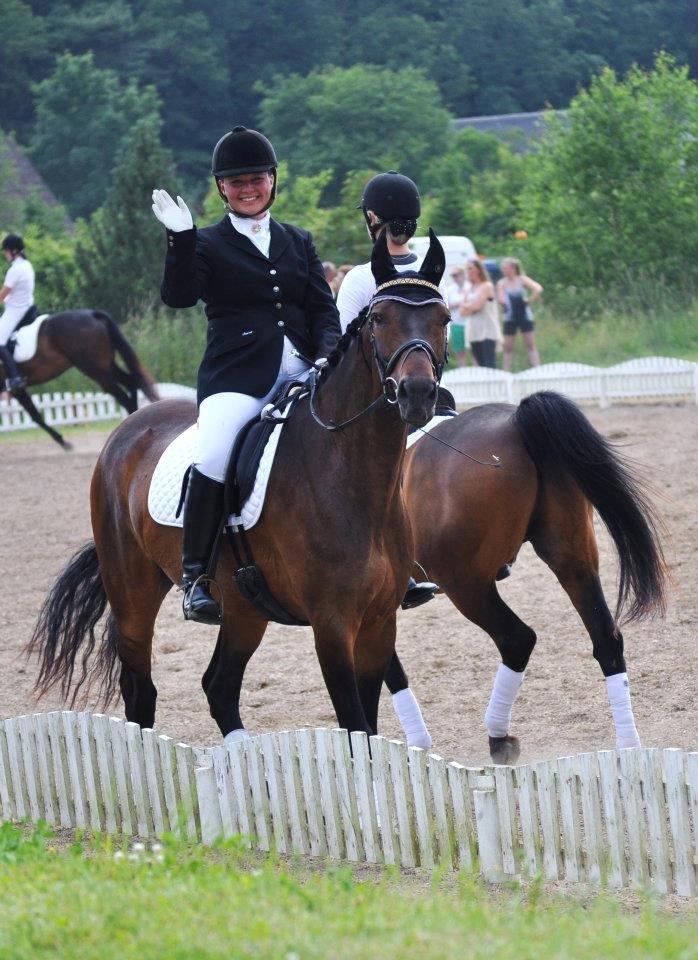 Dansk Varmblod Stald Mejses Cordell - Basse og jeg til Burgercup 2012, vores første La1. Tager af Line Børner billede 13