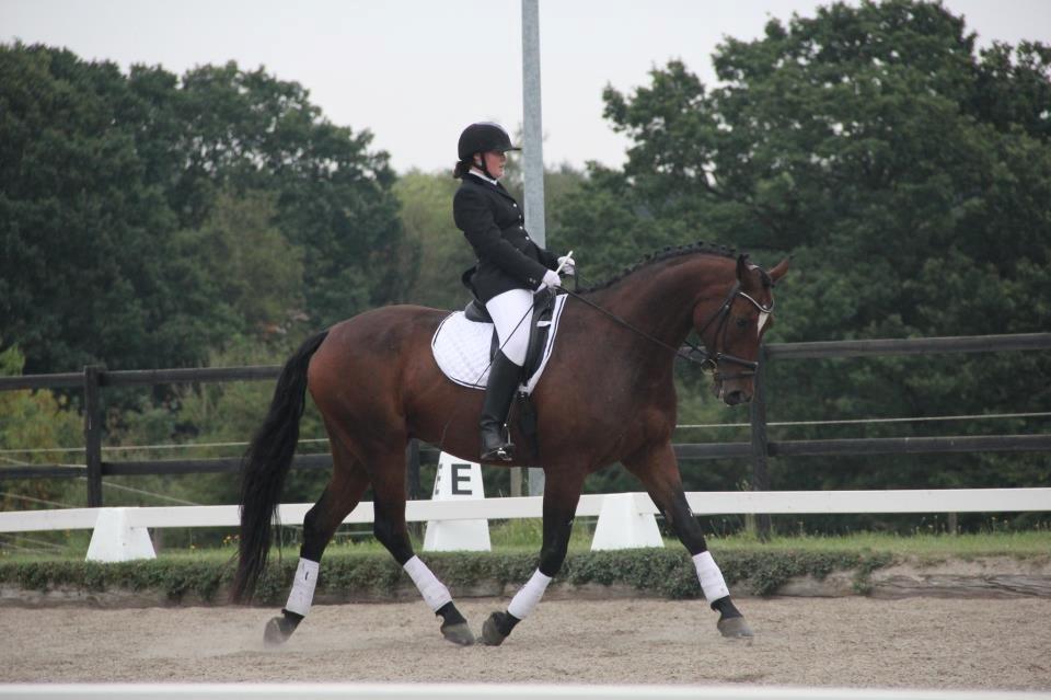 Dansk Varmblod Apollonaris Lerhøj - Pollo og Nadia til deres første stævne. billede 1