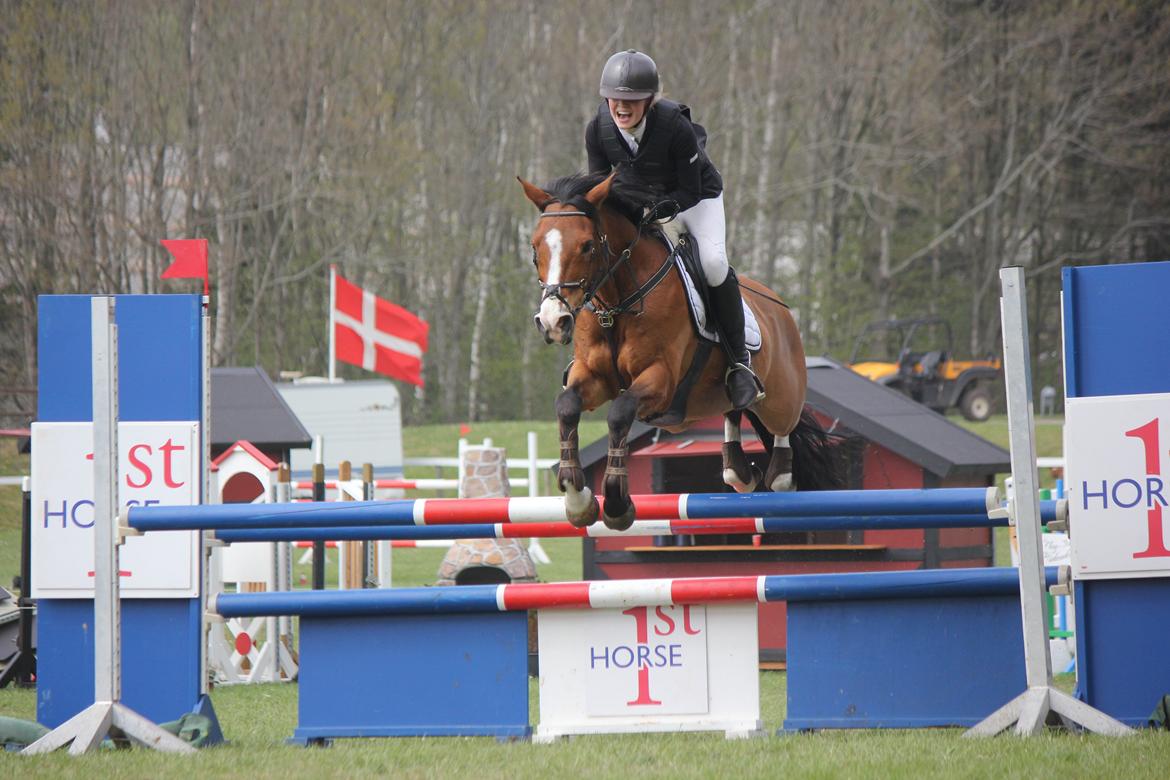 Hollandsk Sportspony Garfield - Haha, en meget glad mig, der kommer over det sidste spring i LA2**, hvor vi fik en 5. plads. :-) billede 20