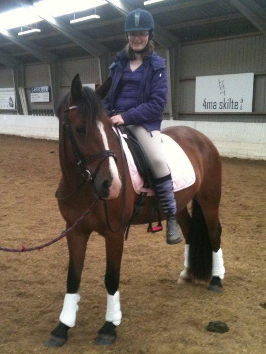 Anden særlig race Cassiopeia - Cassie anden gang jeg er oppe på hende <3 ( er ved at tilride hende) billede 2