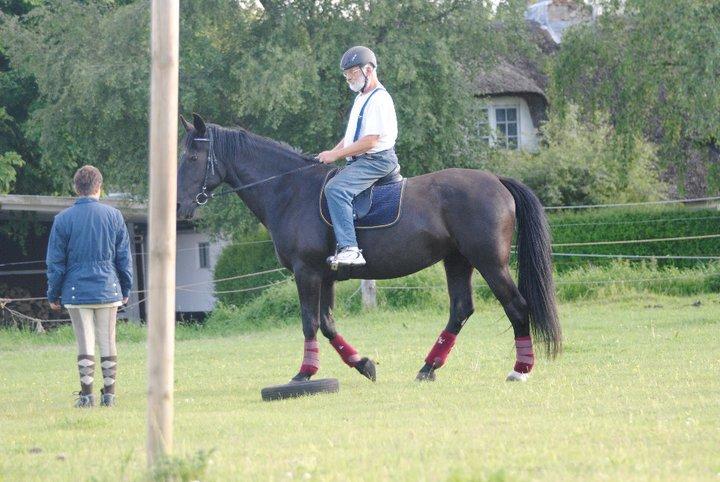 Oldenborg hjortelund kolibri - svigerfar på hende^.^
det skal lige siges han kun har prøvet at ride 3 gange i sit liv, og en af gangene var på en kamel xD billede 3