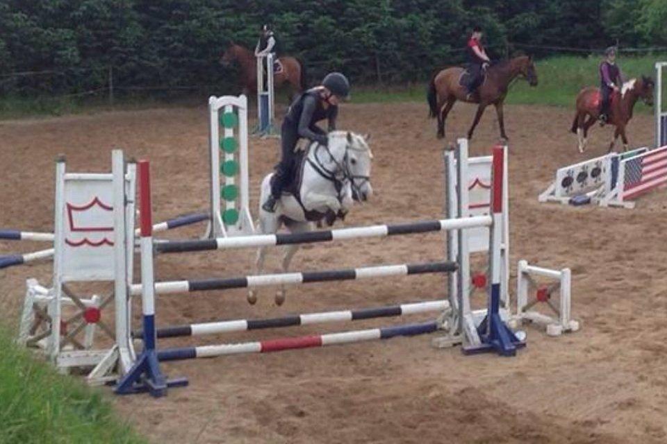 Anden særlig race Duchess (Solgt og mega savnet) <3 - På ridelejr ved Benny Hansen. Over 130cm, så sej pony. Livet handler ikke om at trække vejret, det handler om øjeblikke hvor det tager vejret fra dig! billede 4