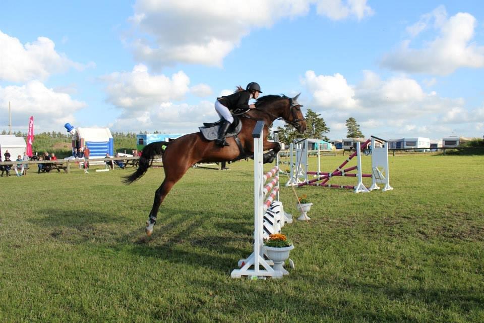 Dansk Varmblod Åen`s April - B - HEST <3. - April og jeg i flyvende stil i 1.20 cm omspringning i Hodsager, hvor vi vinder! <3 billede 10