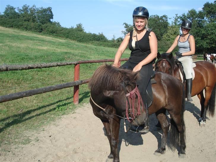 Islænder Una fra Grønlien - SOLGT - Una og jeg på Enghøjs Ponyclub i august 09 :) billede 1