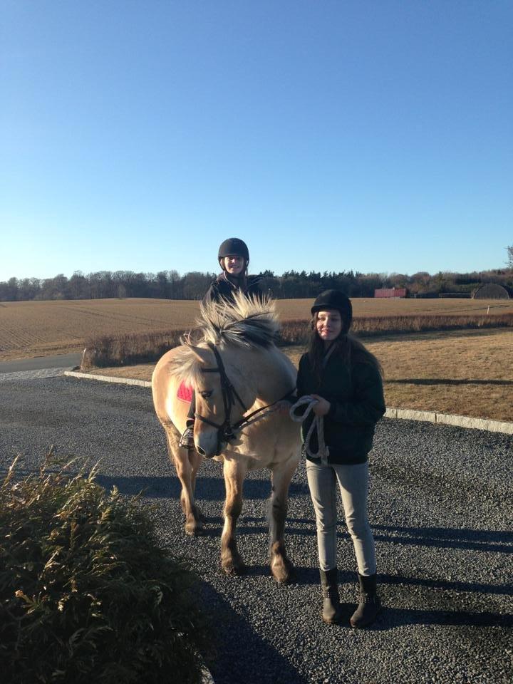 Fjordhest Rikke. - Min lillesøster på Rikke og mig ved siden af, første gang søs rider<3 billede 5