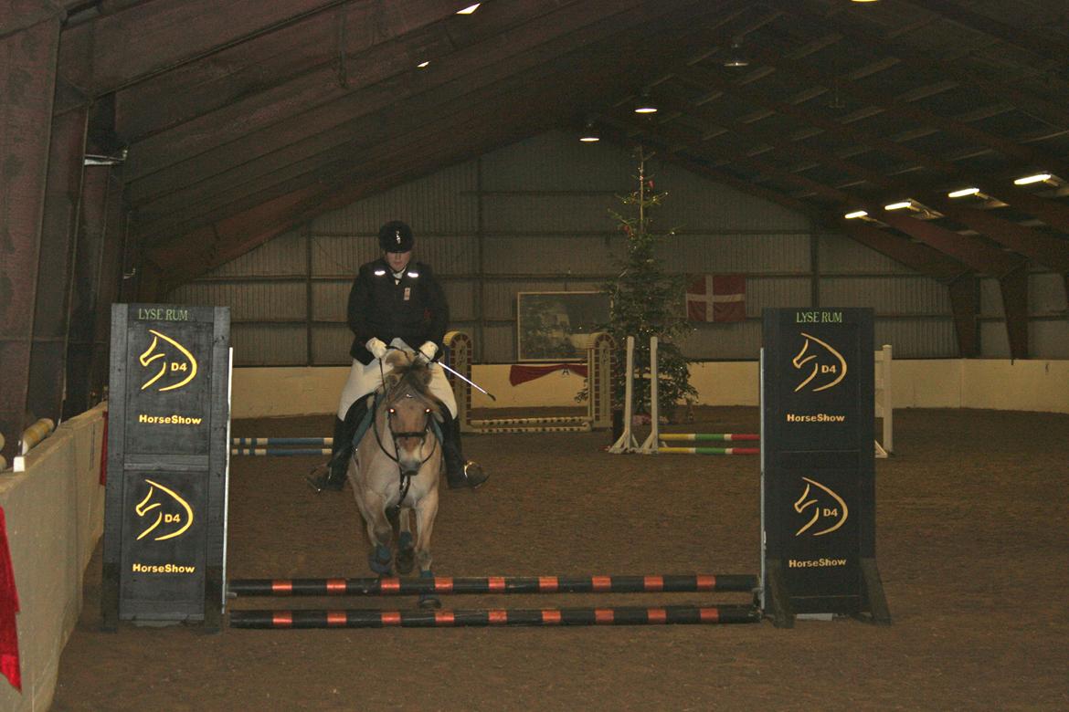 Fjordhest Hjorthøj´s Note - 15-12-13 springstævne 
spring nr 5 som hun også blev lidt bange for :D billede 30