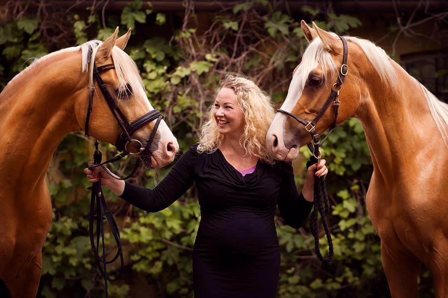 Palomino Shulay Gold Fever*AVLSHINGST* - Gold Fever (tv.), hans 1 årige søn (th.) og jeg :-) Verdens dejligste gulddrenge!! Foto: Line Madsen billede 24