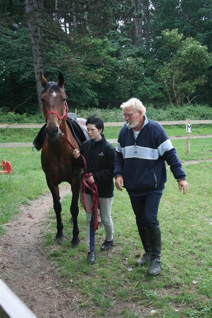 Dansk Varmblod Fru larsen<3 - Min ridelærer Benny hjalp mig. Han er bare den bedste!! billede 2