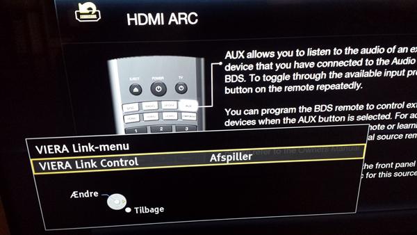 Panasonic HDMI ARC med Harman/Kardon