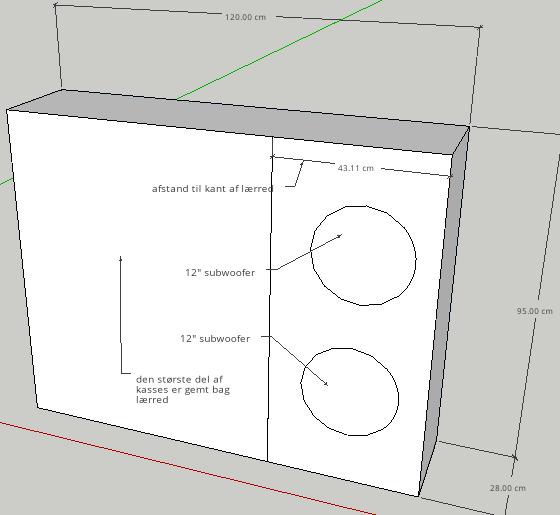 selvbyg af subwoofer til hulrum i væggen