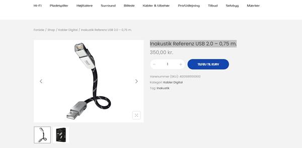 Godt køb usb high end kabel
