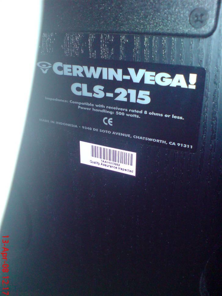Musikanlæg yamaha og cerwin vega billede 2