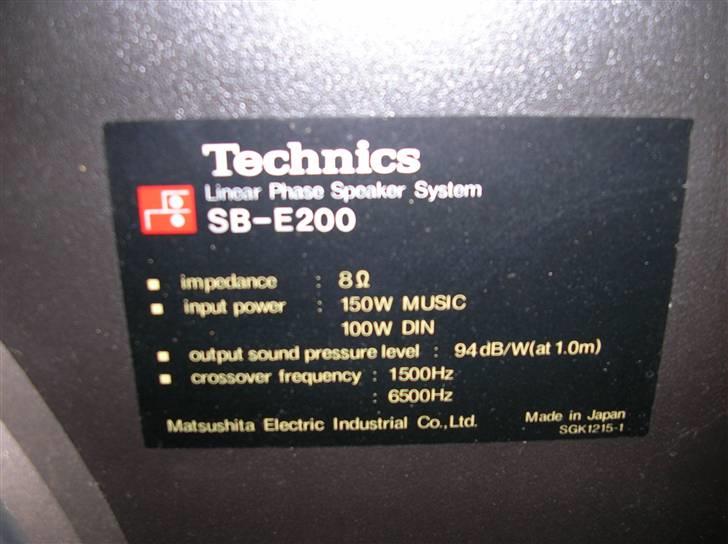 Musikanlæg Technics/sony/philips/elt - teknisk information billede 2