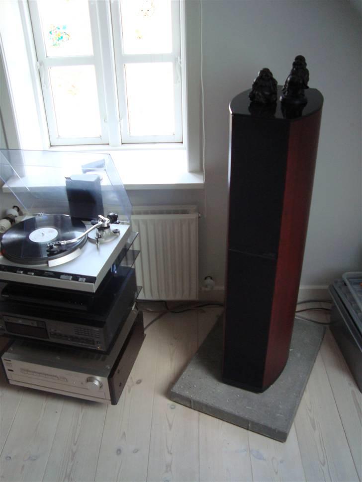 Musikanlæg                   Sony ES - Højre front med spikes ovenpå flisen og under flisen er der gummifødder. billede 6