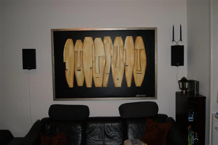 Hjemmebiograf Nyt Setup i min Lejlighed - Bagvæggen med Maleriet af Ladefoged billede 3