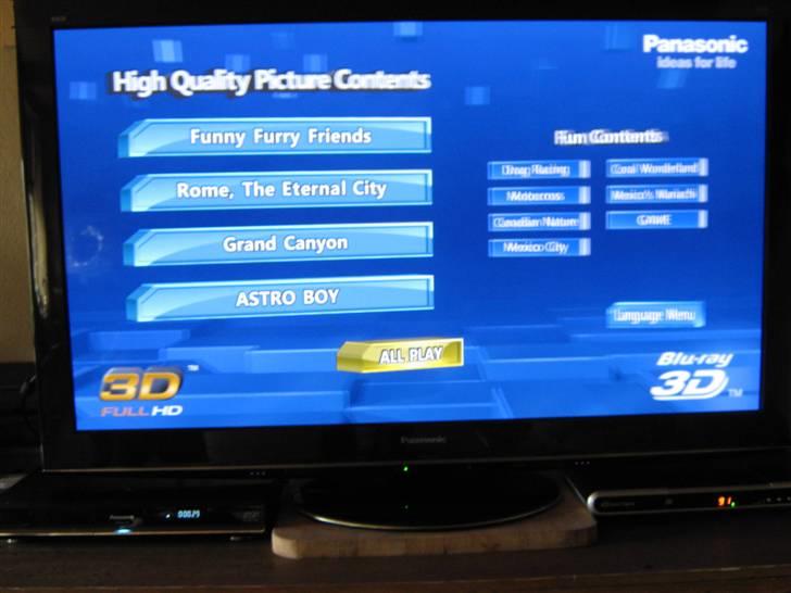 Hjemmebiograf Panasonic 50" Full HD. 3D - Panasonic 50" Full HD 3D TV. billede 1