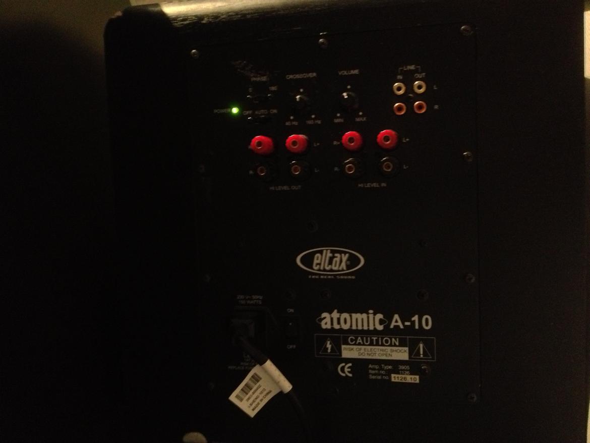 Hjemmebiograf Hjemme Biograf (Sony Home Theatre) - Subben bagfra. billede 10