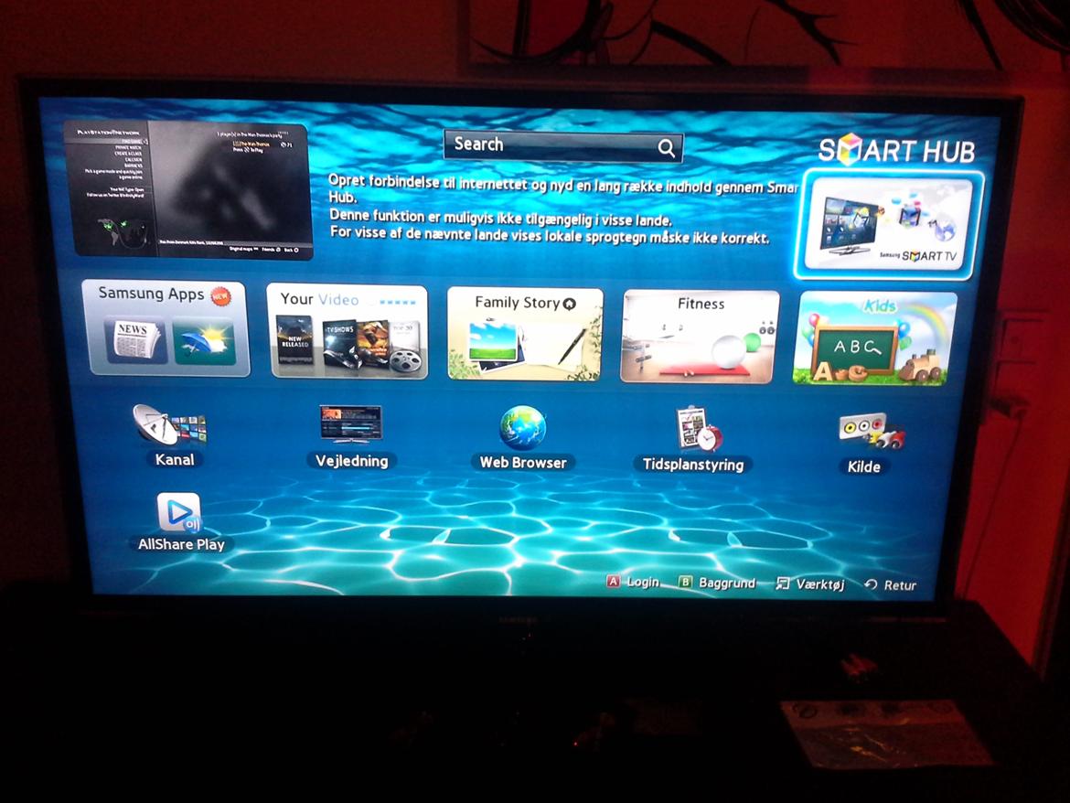 Hjemmebiograf Samsung Hjemmebio og Smart TV (TILSALG) - Smart Tv Menu billede 3