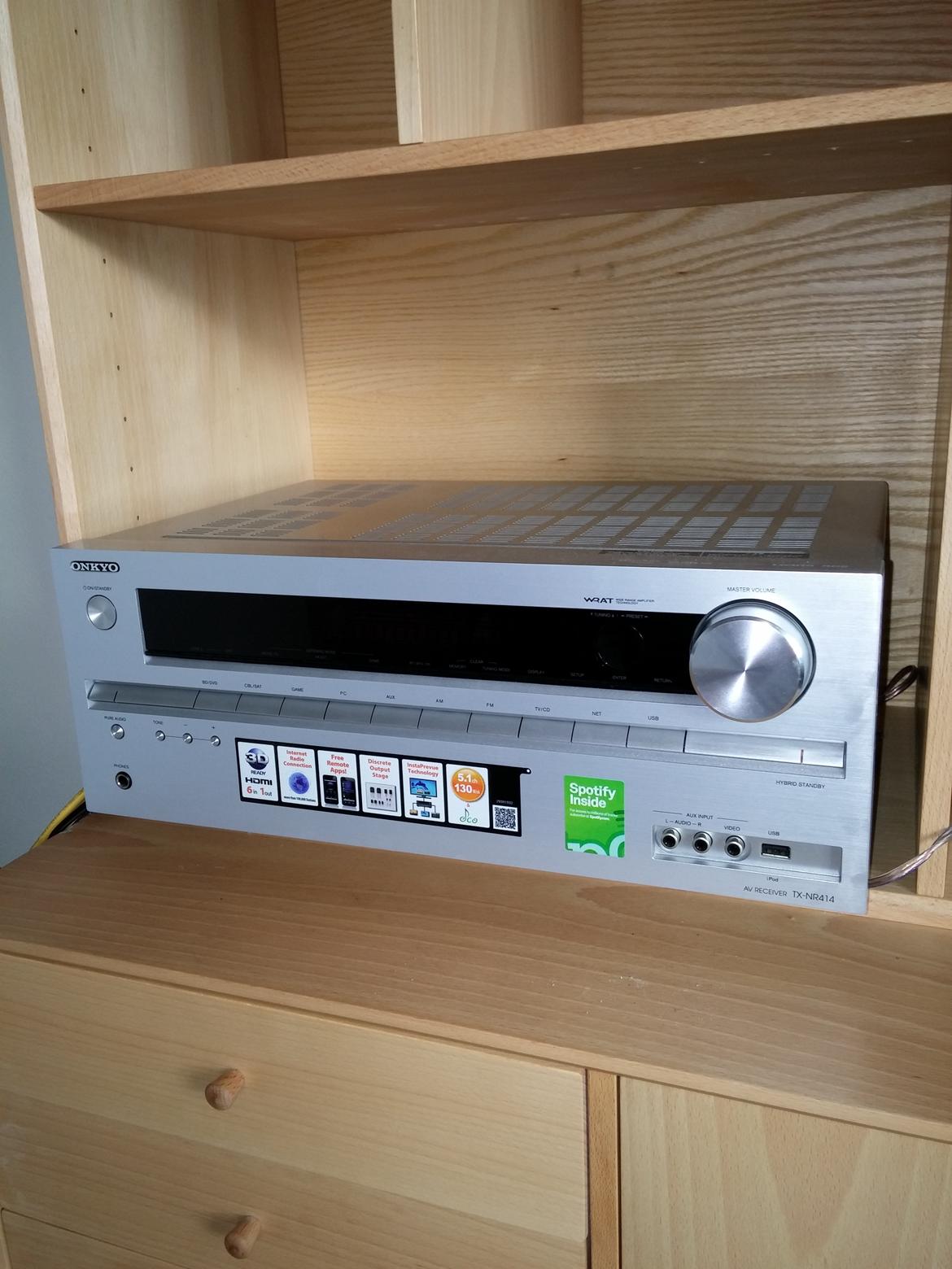 Musikanlæg Setup på værelset - Receiver - Onkyo TX-NR414 billede 5