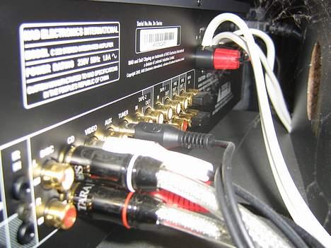 Hjemmebiograf Anlæg  :) - Bag på forstærkeren . :) billede 6